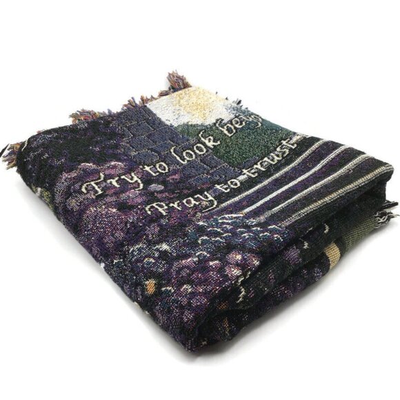 Home in Heaven Memorial Blanket Tapestry Throw 60x54 Grieving Death of Loved One - Picture 5 of 5